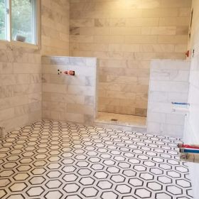 octogon floor custom shower USE